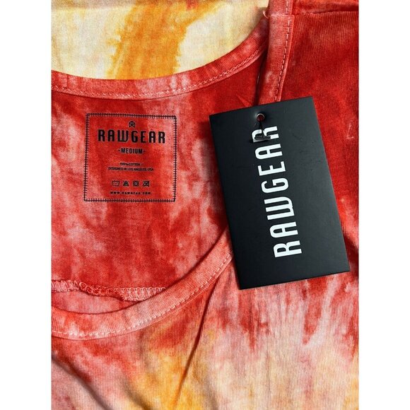 RAWGEAR Tie-Dye Tank Top~Size Medium~Orange/Yellow RG331 Bradley Martyn ~ L6 15 - Picture 7 of 8